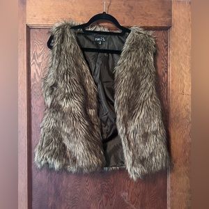 Faux fur vest